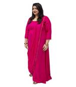 Pink plain rayon kurtas-and-kurtis