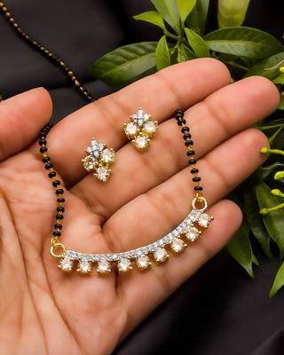 Multicolor diamond mangalsutra 1