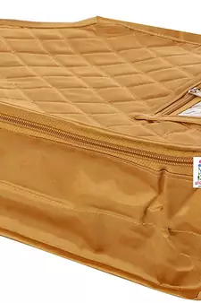 atorakushon   Satin Blouse Cover Clothes Storage Bag Wardrobe Garments Organiser Pack of 4 ((golden)