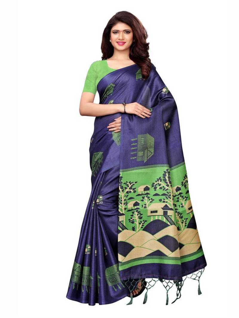 Combo Of 2 Printed Art Silk Saree With Blouse
