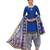 Women's Blue & White Cotton Printed Readymade Salwar Suit Set