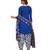 Women's Blue & White Cotton Printed Readymade Salwar Suit Set