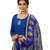 Women's Blue & White Cotton Printed Readymade Salwar Suit Set