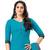 Women's Sky Blue & Grey Cotton Printed Readymade Salwar Suit Set
