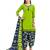 Women's Parrot Green & Blue Cotton Printed Readymade Salwar Suit Set