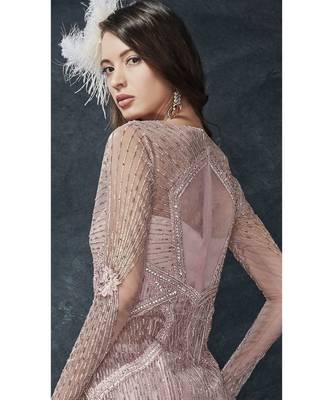 Pink Embroidered Net Salwar With Dupatta 4
