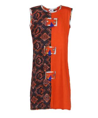 Red Cotton Regular Kurti 1