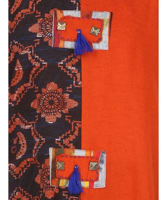 Red Cotton Regular Kurti 3