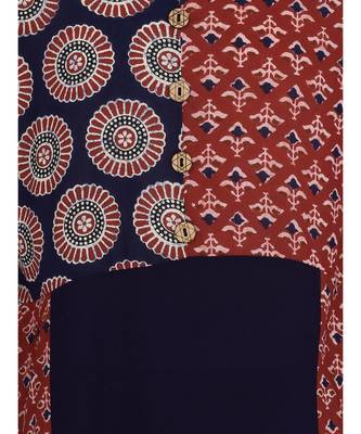 Red Cotton Regular Kurti 3