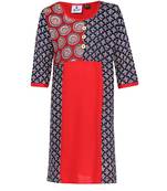 Blue Cotton Regular Kurti