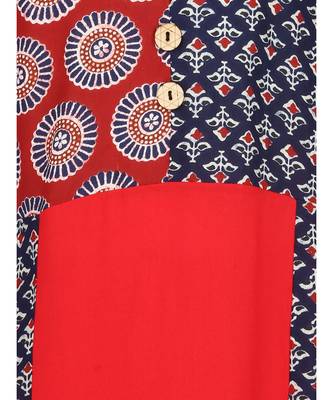 Blue Cotton Regular Kurti 3