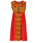 Orange Cotton Regular Kurti
