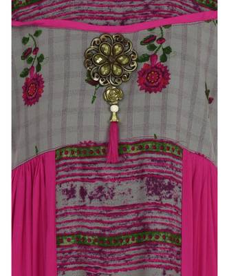 Pink Cotton Regular Kurti 3