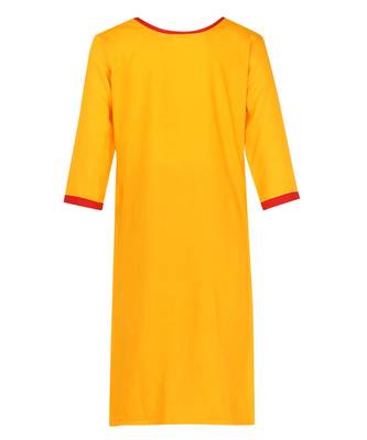 Yellow Cotton Regular Kurti 2