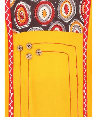 Yellow Cotton Regular Kurti 3