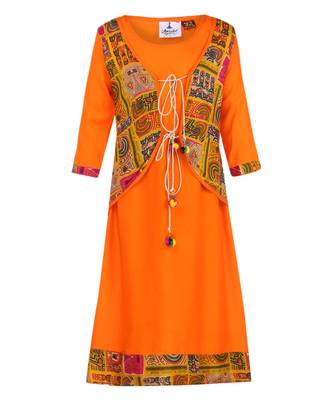 Yellow Cotton Regular Kurti 1