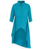 Blue Cotton Regular Kurti