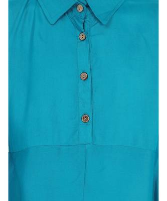 Blue Cotton Regular Kurti 3