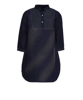 Blue Cotton Regular Kurti 1