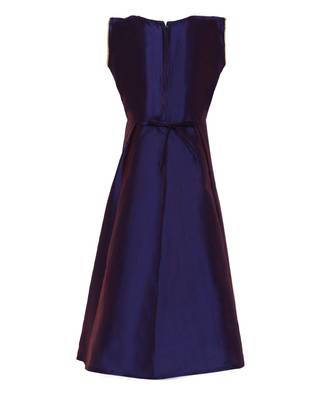 Navy Blue Silk Blend  Gown 2