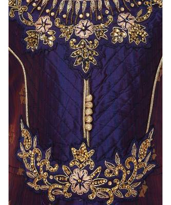 Navy Blue Silk Blend  Gown 3