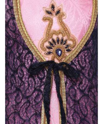 Pink Embroidered Nylon Kids Girl Gowns 3