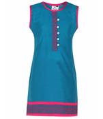 Blue Cotton Regular Kurti