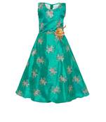 Green Silk Blend  Gown