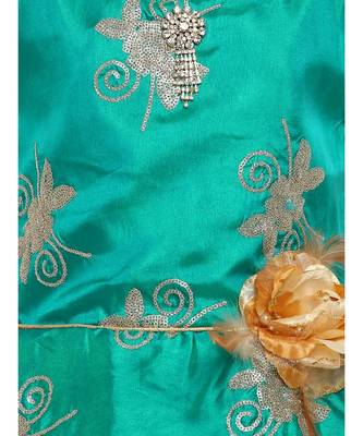 Green Silk Blend  Gown 3