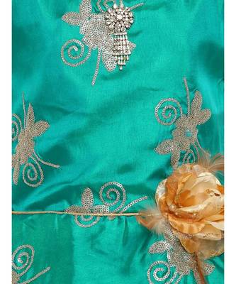 Green Silk Blend  Gown 4