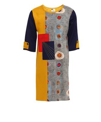 Grey Cotton Regular Kurti 1