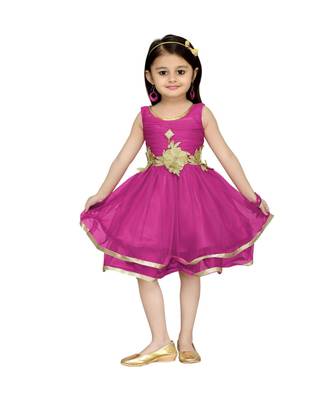 Pink Net Frock 1