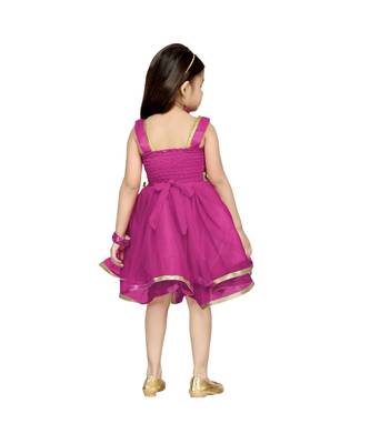 Pink Net Frock 3