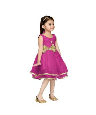 Pink Net Frock 4