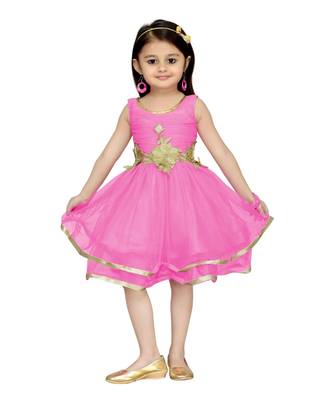 Pink Net Frock 1
