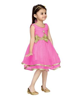 Pink Net Frock 4