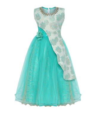 Blue Net Party Gown 1