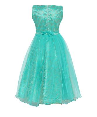 Blue Net Party Gown 2