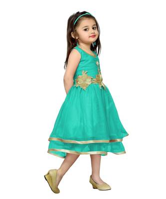 Green Net Frock 4