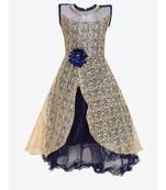 Blue Net Party Gown