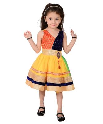 Yellow Net Frock 1