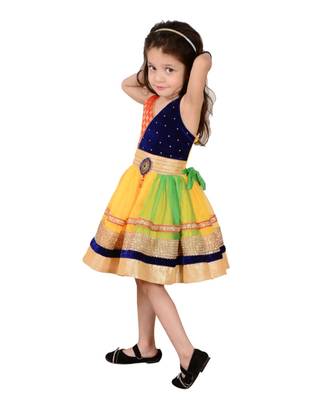 Yellow Net Frock 2