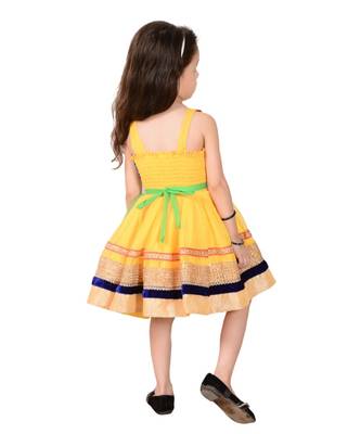 Yellow Net Frock 3