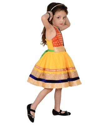 Yellow Net Frock 4