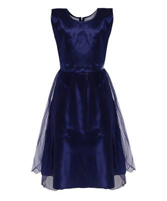Navy Blue Net Gown 1