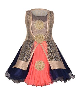 Blue Net Frock 1