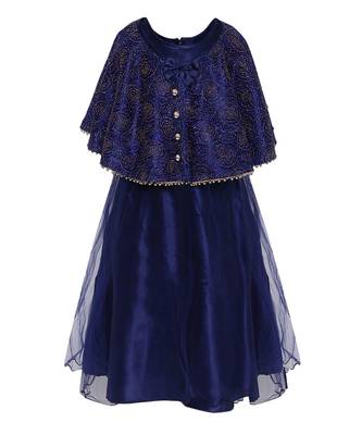 Navy Blue Net Gown 2