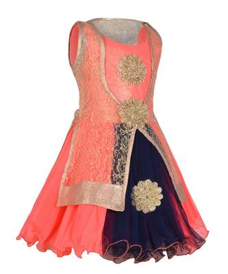 Pink Net Frock 2