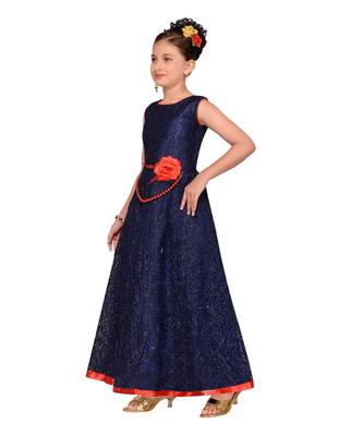 Blue Net Gown 3
