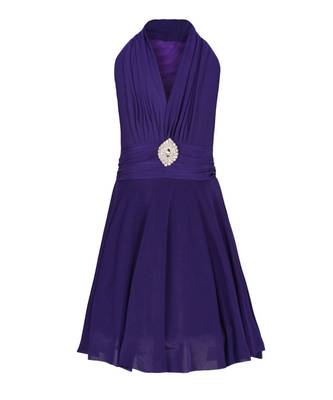 Purple Net Frock 1